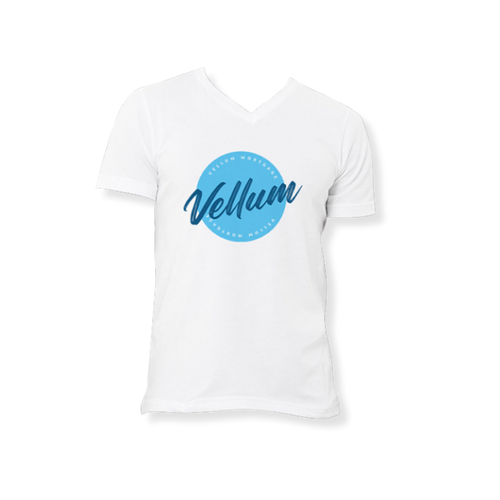 Vellum Circle Print V-Neck