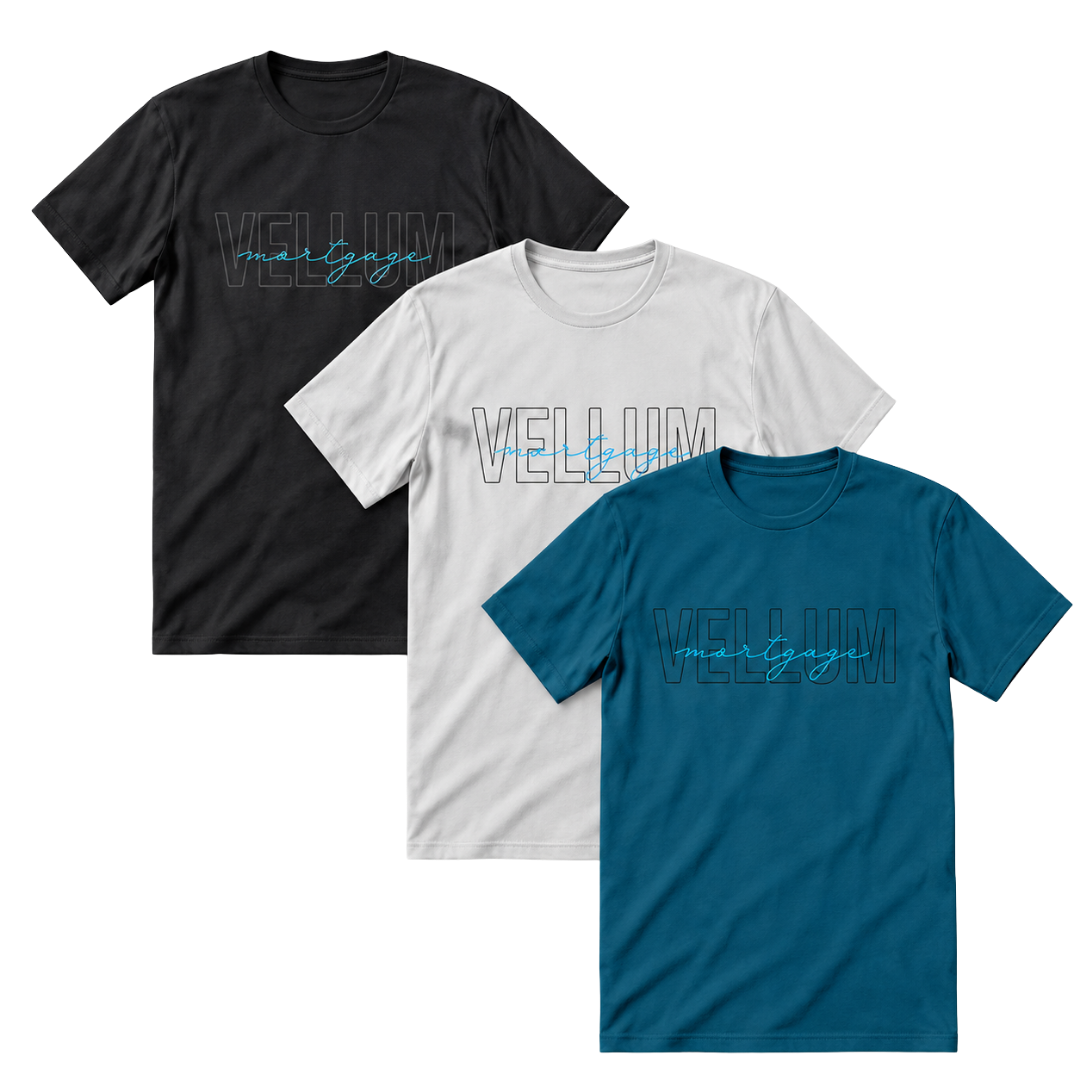 Vellum Cyan Cursive Print Shirt
