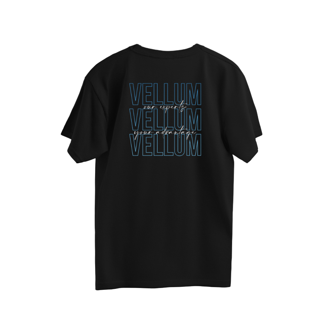 Vellum Blue and White Text Shirt