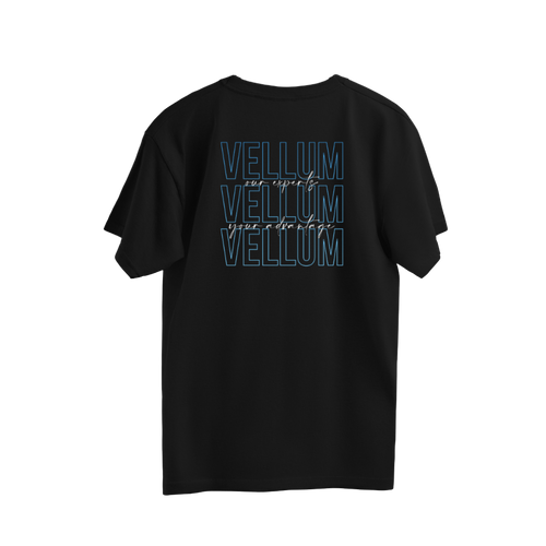 Vellum Blue and White Text Shirt