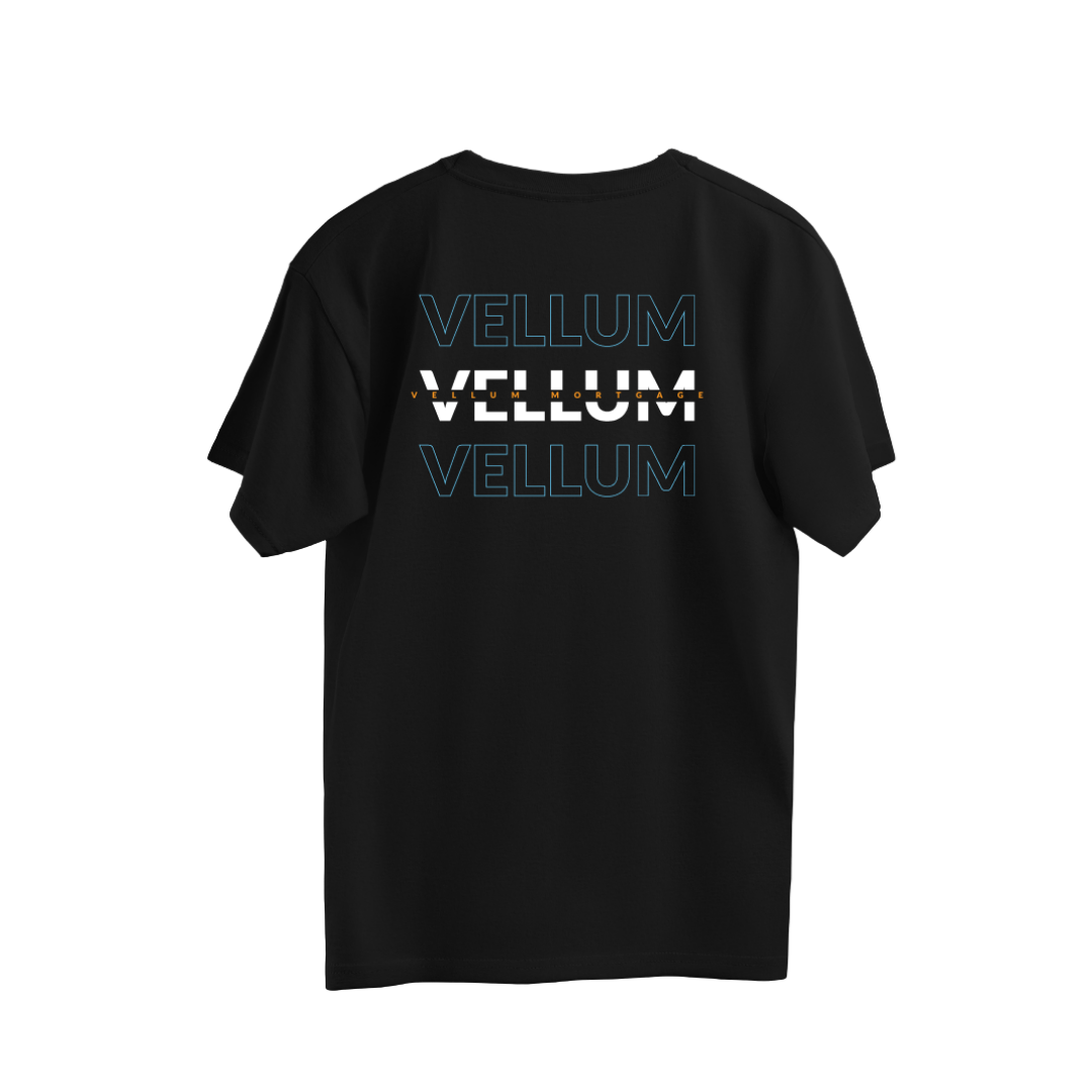 Vellum Blue and White/ Gold Text Shirt