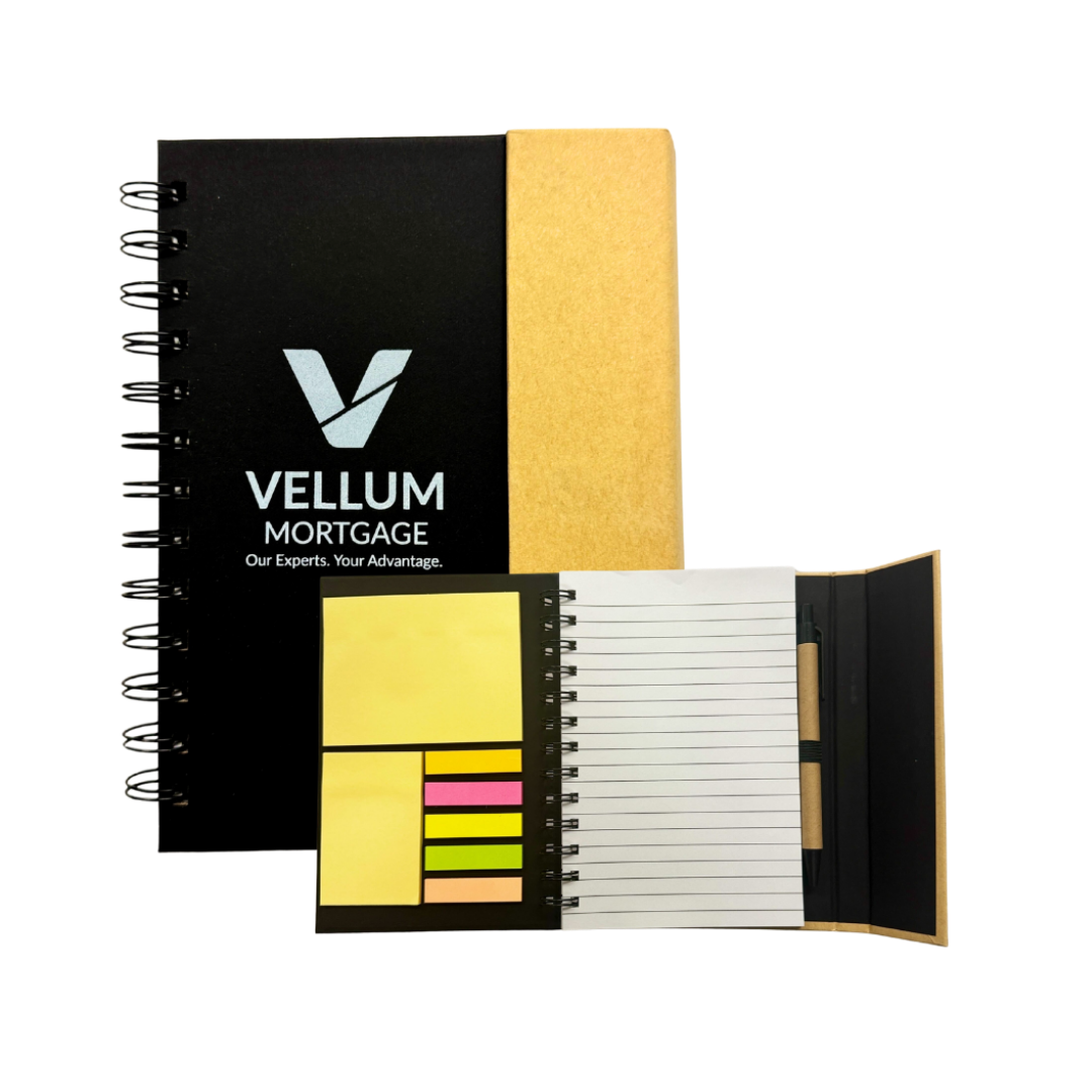 Small Spiral Notebook with Sticky Notes