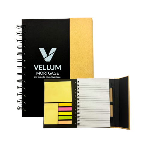 Small Spiral Notebook with Sticky Notes