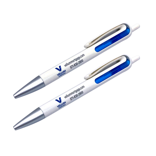 Vellum Branded Pens with Blue Ink